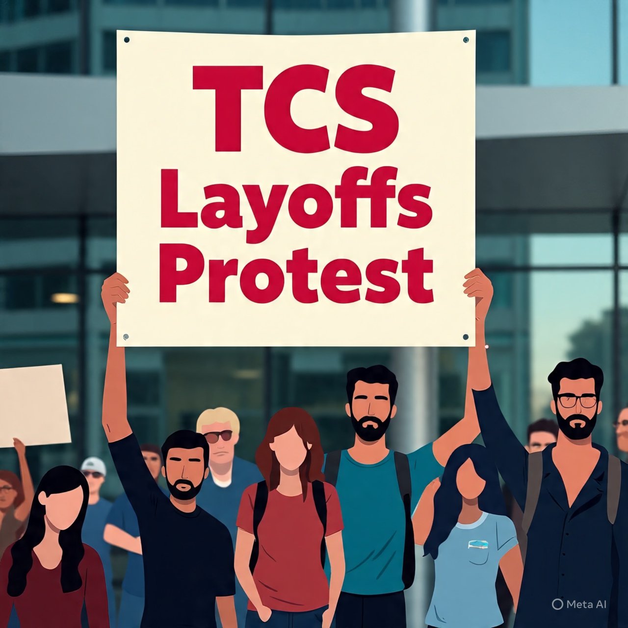 TCS layoffs protest